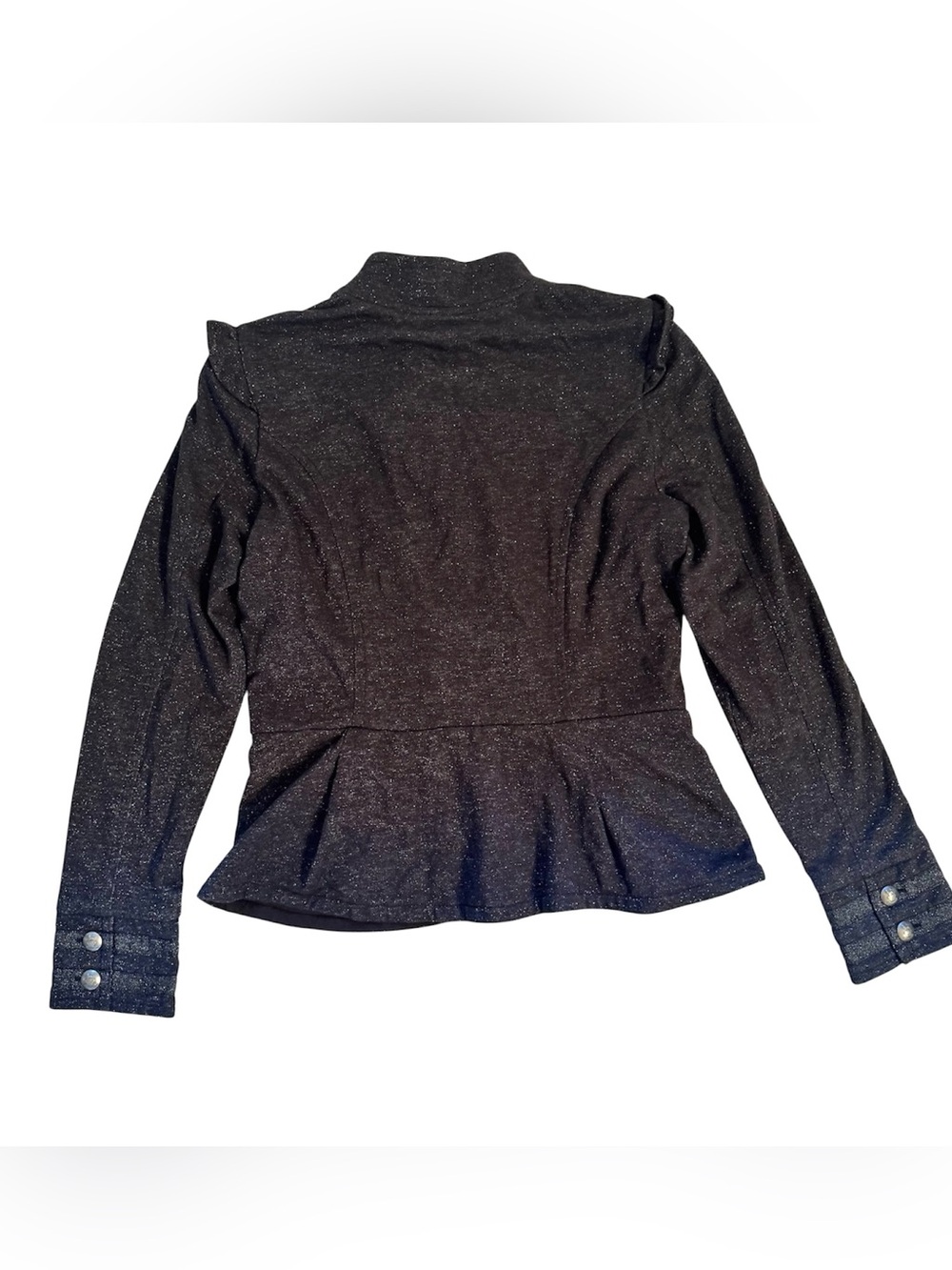 NEW glitter grey Juicy Couture Military vintage Zip Top Blazer Jacket size XL - Picture 3 of 7